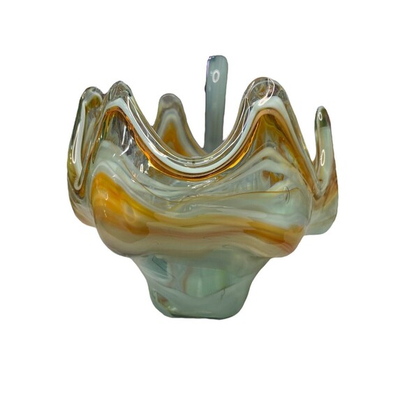 Vintage Mid-Century Modern Blown Art Glass Sooner Swan Bowl/Candy Dish/Planter - Picture 3 of 11